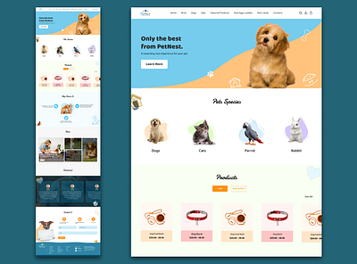 WebDesign for Online Pets Platform