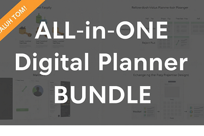 ALL in ONE DIGITAL PLANNER BUNDLE branding design font sans serif graphic design illustration vector