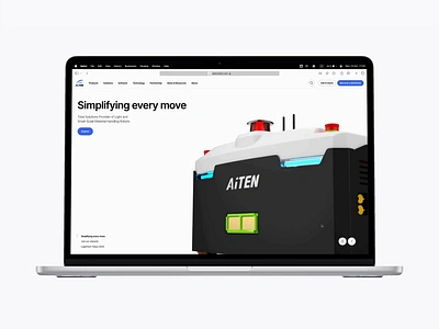 AITEN Robotics - home page (desktop) blue branding design graphic design homepage illustration interface logo mobile motion prototype robot technology ui ux video website