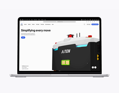 AITEN Robotics - home page (desktop) blue branding design graphic design homepage illustration interface logo mobile motion prototype robot technology ui ux video website