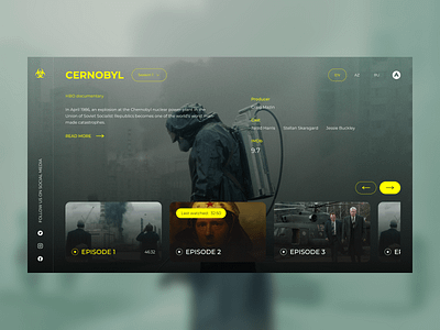 Cernobyl_Redesign 3d animation branding cernobyl glass glass effect graphic design logo motion motion graphics tv series ui ux ux research