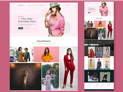 Fashion Website Design 3d animation branding fashion fashionwebdesign graphic design logo modernfashiondesign motion graphics ui uniquedesign wardrobedesign