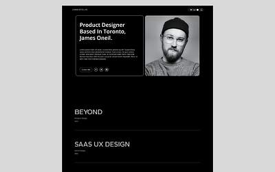 Jamesfolio - Portfolio Webflow Website Template agency agency design agency landing page agency studio agency website design personal portfolio personal website portfolio portfolio showcase webflow