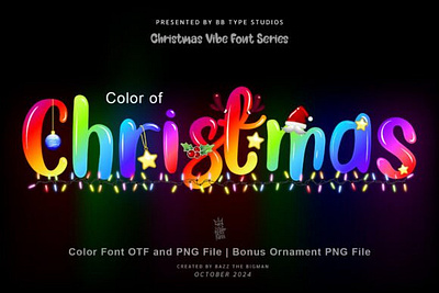 Color of Christmas Font 3d animation app branding design graphic design illustration logo motion graphics typography ui ux vector