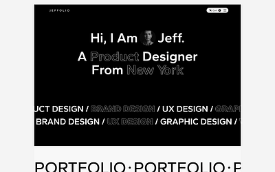 Jeffolio - Portfolio Webflow Website Template personal website portfolio portfolio design portfolio showcase webflow