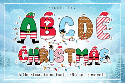 Christmas Font 3d animation app branding design graphic design illustration logo motion graphics typography ui ux vector