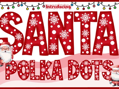 Santa Polka Dots Font 3d animation app branding design graphic design illustration logo motion graphics typography ui ux vector