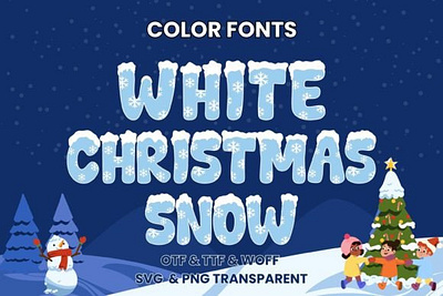 White Christmas Snow Font 3d animation app branding design graphic design illustration logo motion graphics typography ui ux vector