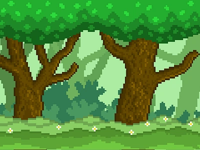 Forest Background 2d art assets backgrounds design digital art environment art game art illustration pixel art side view sprites