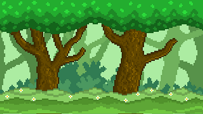 Forest Background 2d art assets backgrounds design digital art environment art game art illustration pixel art side view sprites