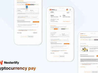 Nesterlify Cryptocurrency pay crypto design interface ui web3