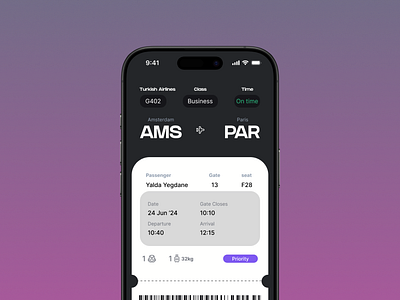 Daily UI #024 Boarding Pass app barcode boarding pass dailyui design illustration travel ui ui design uiux ux