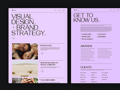 Agency homepage design portfolio ui webdesign wordpress