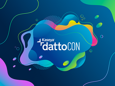 Kaseya Dattocon Miami 2024 Key Visual abstract branding colorful illustration logo