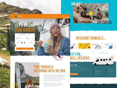 Xplore Website Design b2c brand brand identity corporate development graphic graphic design identity lifestyle outdoors travel ui uiux ux vehicle visual visual identity web