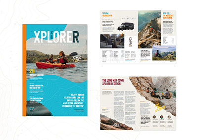 Xplore Editorial Design advert b2b brand branding corporate identity layout lifestyle outdoor print travel typography vehicle visual