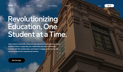 Lutor- A K-12 consultancy website ui