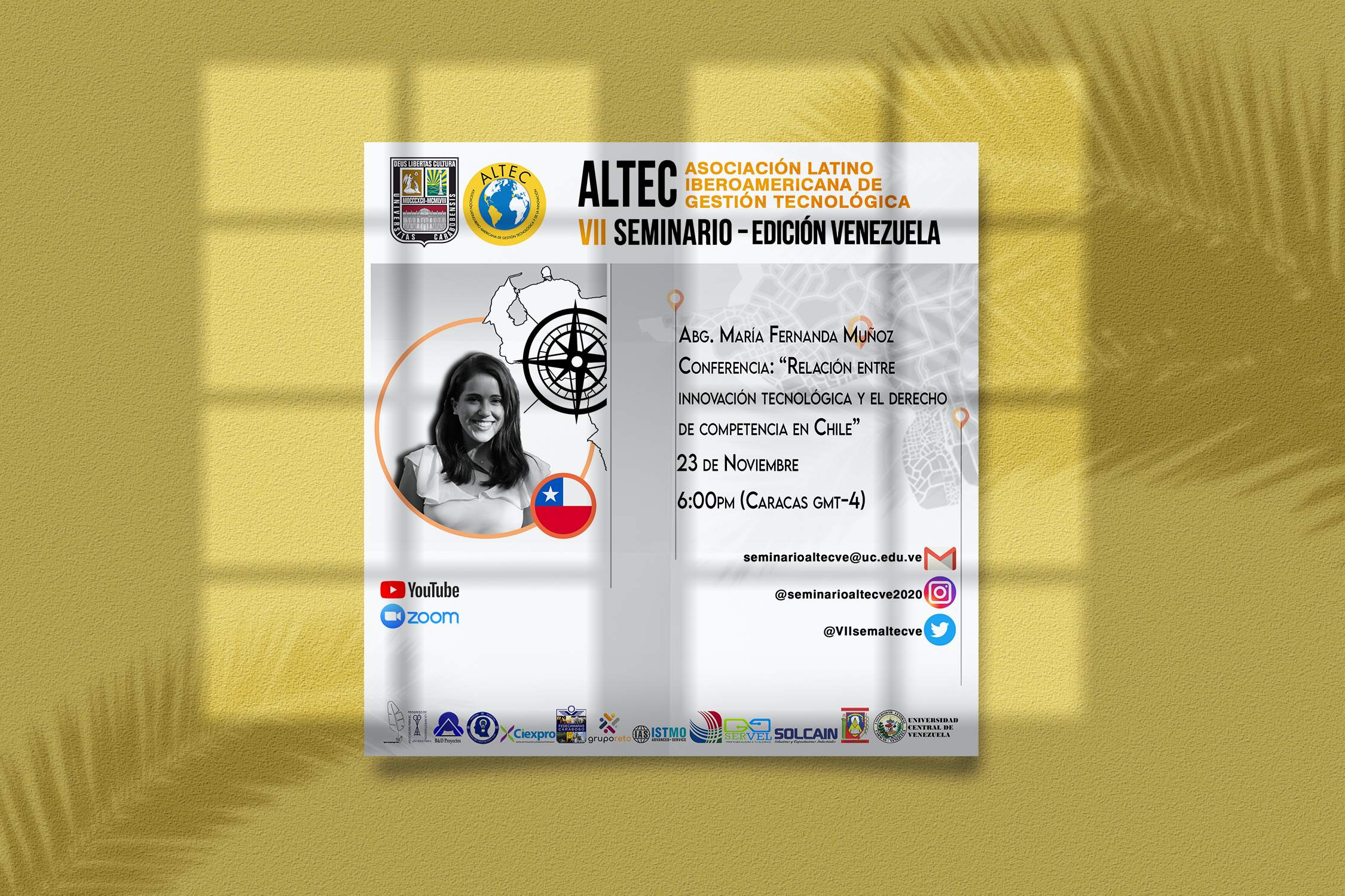 VII Seminario de ALTEC flyer graphic design