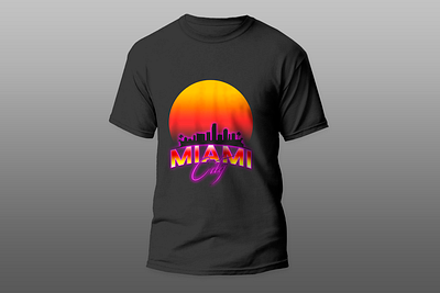 Logo Miami City for T-Shirt graphic design logo mockup t shirt