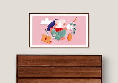 I made an Etsy Store! art illustration samsung frame tv