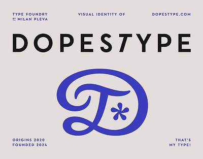 Dopestype Foundry Visual Identity asterisk blue branding dope dopest dopestype dt fonts foundry lettering logo monogram type type foundry typography visual identity