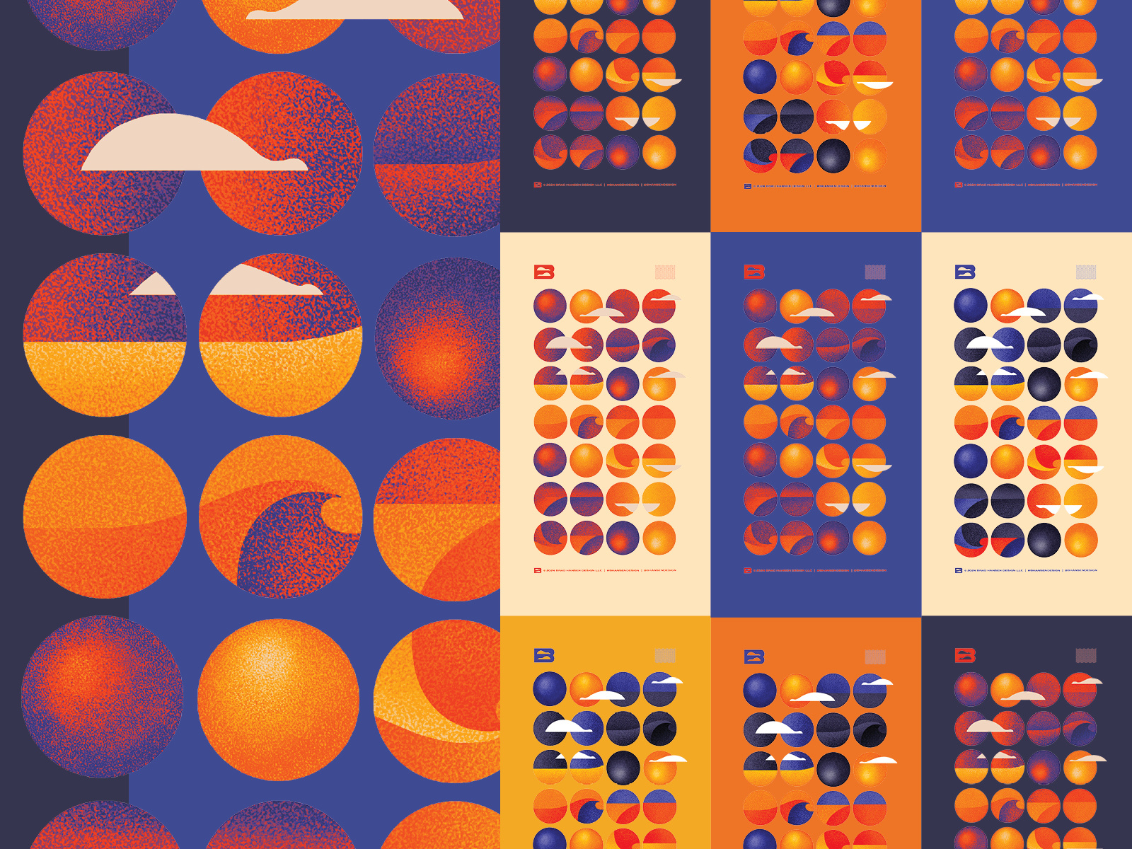 Example of Abstract Circle Wave Poster