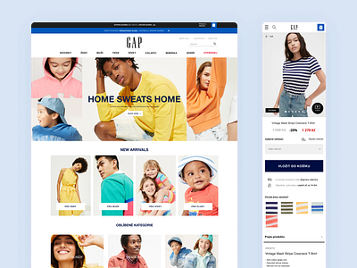 Gapstore.cz graphic design ui web design