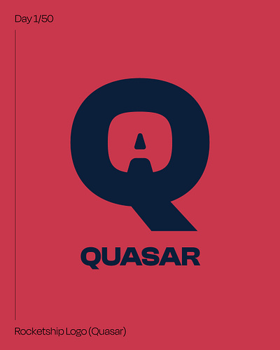 Day 1 - Rocketship (Quasar) #dailylogochallenge branding graphic design logo