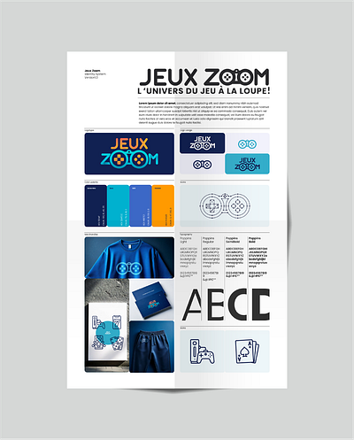 Jeux Zoom brand branding color guideline icon moodboard pattern ui