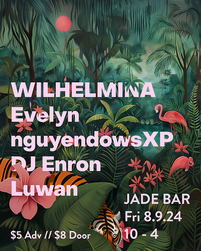 Event flyer - Jade Bar - Brooklyn, New York design event flyer marketing promotional visual design
