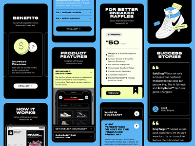 Solesafe - Sneaker Security Website branding graphic design ui