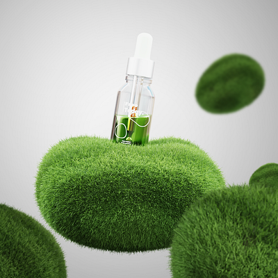 Mockup Serum 3d blender cosmetic mockup product