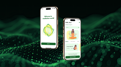Meditation mobile application design concept ios meditation app mobile application