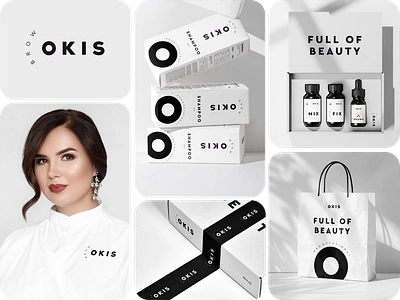 Okis Brow — Branding + Packaging best brand identity black and white brand identity branding branding design circle cosmetic cosmetics cosmetics design identity identity design logo minimal design minimalist branding modern design package packaging packaging design stationery design visual identity