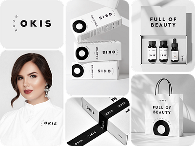 Okis Brow — Branding + Packaging best brand identity black and white brand identity branding branding design circle cosmetic cosmetics cosmetics design identity identity design logo minimal design minimalist branding modern design package packaging packaging design stationery design visual identity