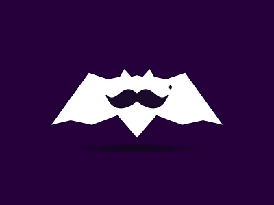 Movember* special: mustached bat logo for men’s health awareness awareness bat beard community design dribbble health logo logo design mascot mens health mole moustache movember mustache personal branding personal identity personal logo stache support