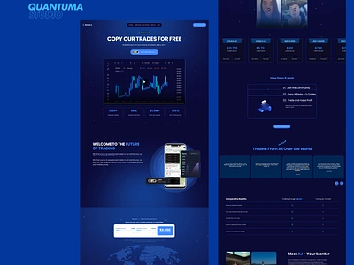 Signals Trading Landing Page copywriting fintech landing page squarespace trading ux design website