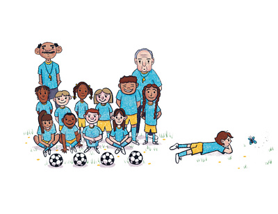 Soccer Team Portrait childrens books ill illustration kid lit