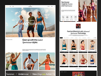 Admit One E-commerce Fashion Website e commerce fashion landing page marketplace minimal sport sportwear summer ui ui design uiux web design website