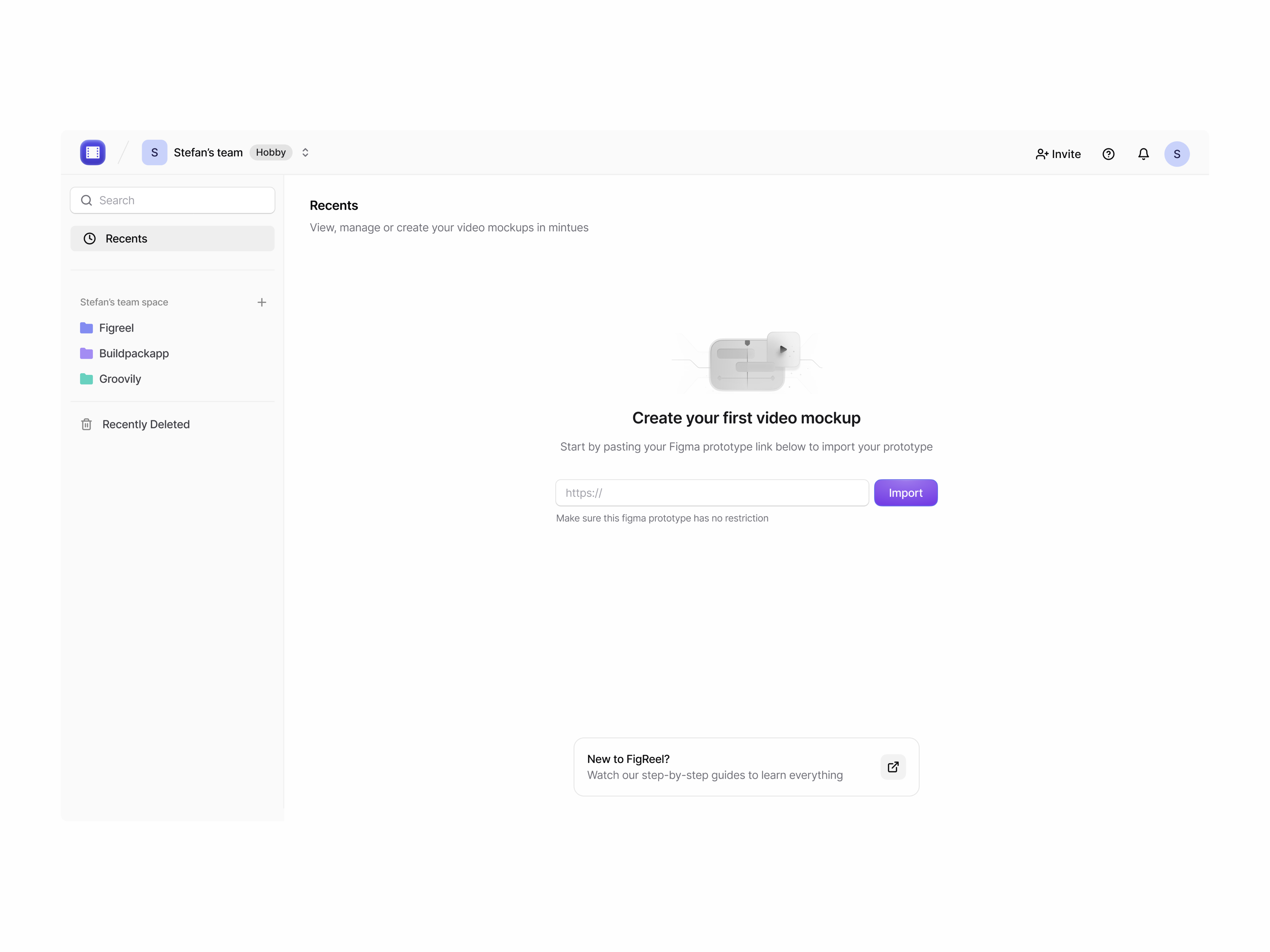 Welcome/empty state design for a dashboard dashboard ui empty state first steps project dashboard projects recent folder ui web design