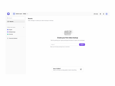 Welcome/empty state design for a dashboard dashboard ui empty state first steps project dashboard projects recent folder ui web design