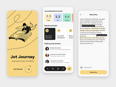 Journaling App ui ux