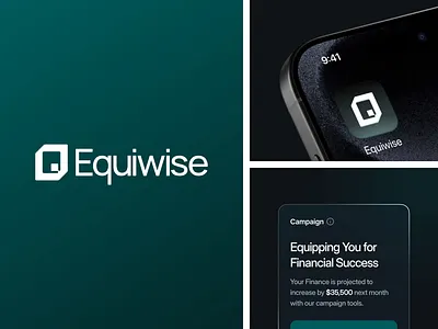Equiwise - Branding & Logo animation app app icon brand guideline branding branding identity design finance fintech graphic design id card logo logo design motion graphics uxerflow visual identity