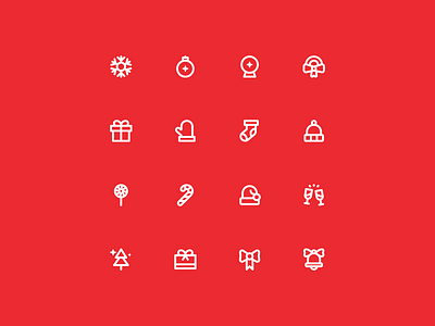 Christmas Icons app branding candy christmas christmas icons christmas tree design graphic design happy new year icon icon set illustration logo merry christmas new year red ui ux vector