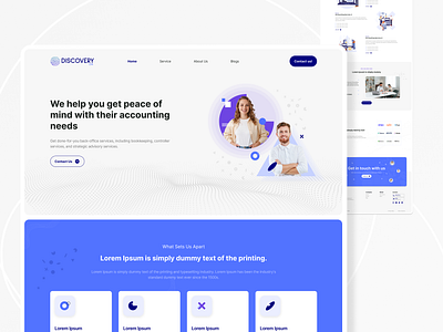 Website Design - Discovery accounting branding clean webiste dailyui dailyuichallenge design figma graphic design illustration logo mobile app design modern modern website ui ux