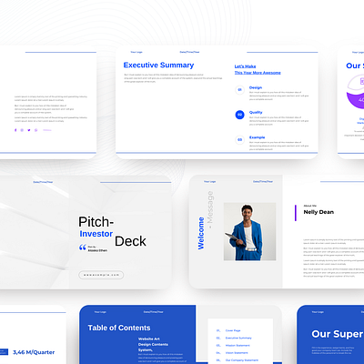 Investor Pitch Deck Presentation Design ppt design
