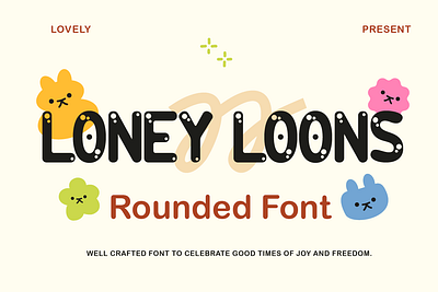 Loney Loons branding custom font font font design font style fonts lettering modern opentype type design typeface typography unique