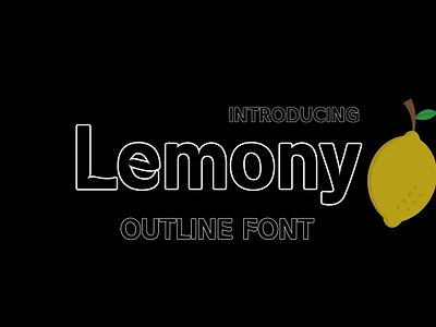 Lemony Outline Font (Free Download) branding coloring font design font kids font modern outline font tracing font typeface