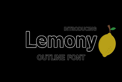 Lemony Outline Font (Free Download) branding coloring font design font kids font modern outline font tracing font typeface