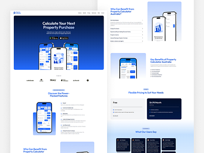 Property Calculator App branding mobile app ui website